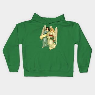 Victorian Christmas Angels Kids Hoodie